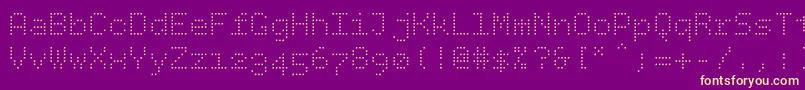 Bpdotssquarelight Font – Yellow Fonts on Purple Background