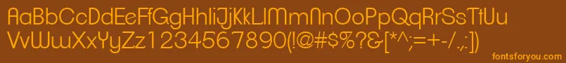 ClementepdaeLight Font – Orange Fonts on Brown Background