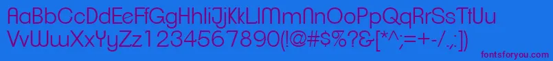 ClementepdaeLight Font – Purple Fonts on Blue Background