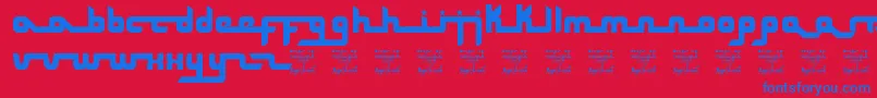 SlDropsom Font – Blue Fonts on Red Background