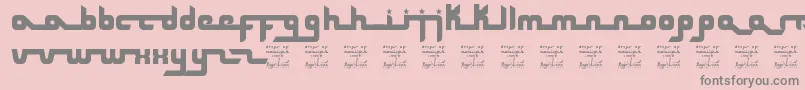 フォントSlDropsom – ピンクの背景に灰色の文字