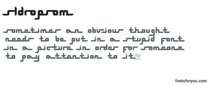 Review of the SlDropsom Font