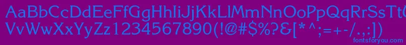 Agkorneliac Font – Blue Fonts on Purple Background