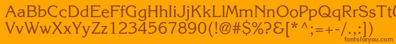 Agkorneliac Font – Brown Fonts on Orange Background