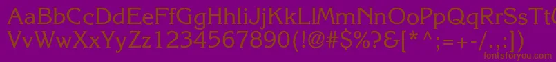 Agkorneliac Font – Brown Fonts on Purple Background