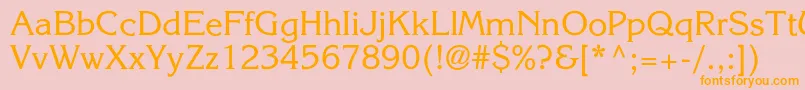 Agkorneliac Font – Orange Fonts on Pink Background