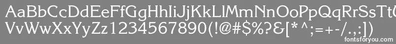 フォントAgkorneliac – 灰色の背景に白い文字