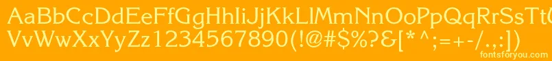 Agkorneliac Font – Yellow Fonts on Orange Background