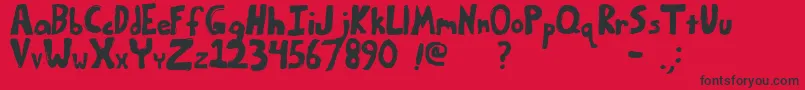 BumpyRoadRegular Font – Black Fonts on Red Background