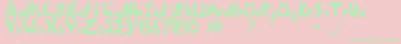 BumpyRoadRegular Font – Green Fonts on Pink Background