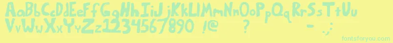 More about BumpyRoadRegular Font BumpyRoadRegular Font – Green Fonts on Yellow Background