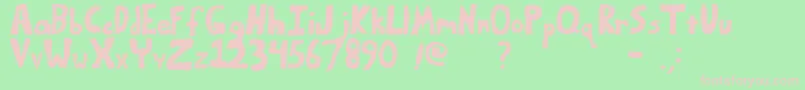 フォントBumpyRoadRegular – 緑の背景にピンクのフォント