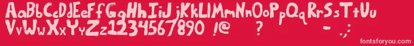 BumpyRoadRegular Font – Pink Fonts on Red Background