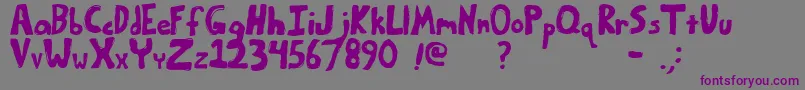 BumpyRoadRegular Font – Purple Fonts on Gray Background
