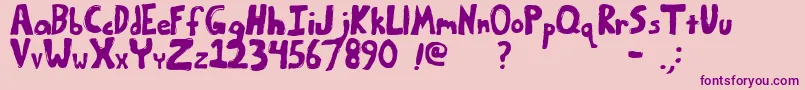 BumpyRoadRegular Font – Purple Fonts on Pink Background