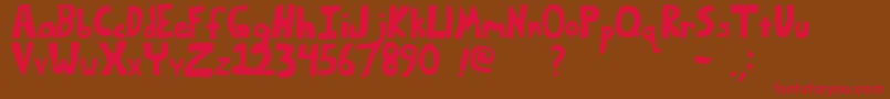 BumpyRoadRegular Font – Red Fonts on Brown Background