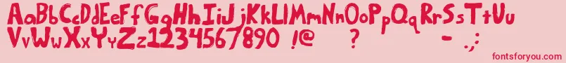 BumpyRoadRegular Font – Red Fonts on Pink Background