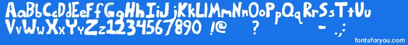 Подробнее о шрифте BumpyRoadRegular Шрифт BumpyRoadRegular – белые шрифты на синем фоне