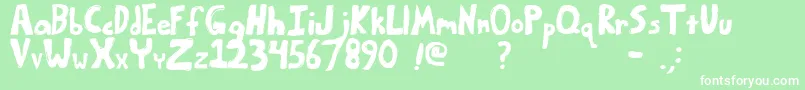 BumpyRoadRegular Font – White Fonts on Green Background