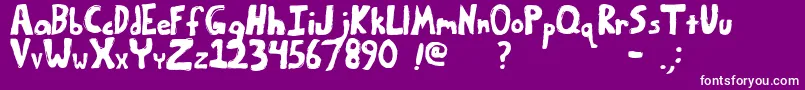 En savoir plus sur la police BumpyRoadRegular Police BumpyRoadRegular – polices blanches sur fond violet