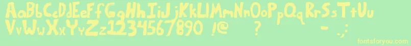 Lisätietoja BumpyRoadRegular-fontista BumpyRoadRegular-fontti – keltaiset fontit vihreällä taustalla