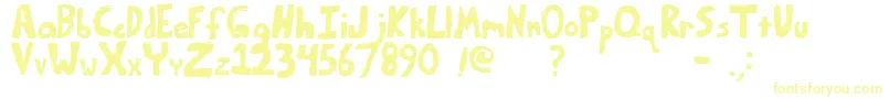 BumpyRoadRegular-Schriftart – Gelbe Schriften