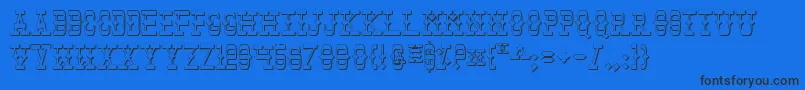 Tombv2s Font – Black Fonts on Blue Background