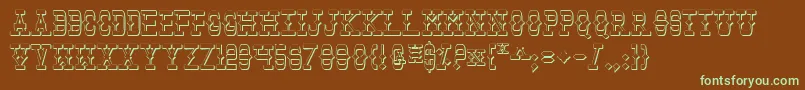 Tombv2s Font – Green Fonts on Brown Background