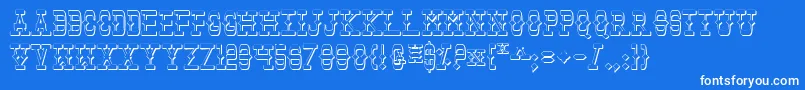 Tombv2s Font – White Fonts on Blue Background