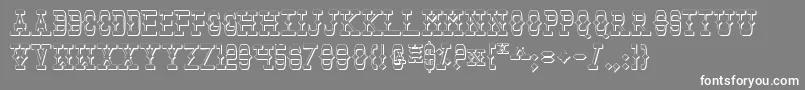 フォントTombv2s – 灰色の背景に白い文字