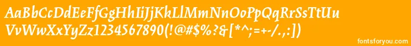 KinesisstdBolditalic Font – White Fonts on Orange Background