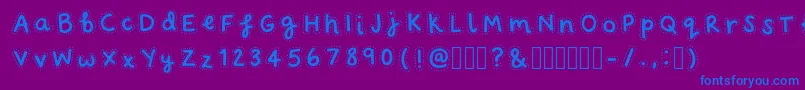 FairydustRegular Font – Blue Fonts on Purple Background