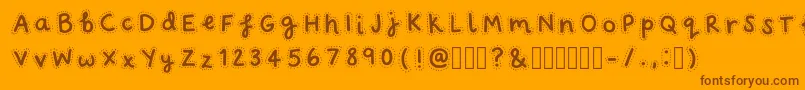 FairydustRegular Font – Brown Fonts on Orange Background