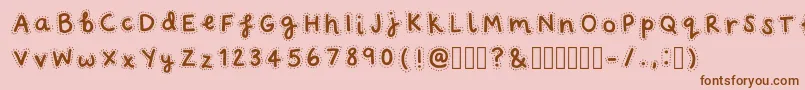 FairydustRegular Font – Brown Fonts on Pink Background