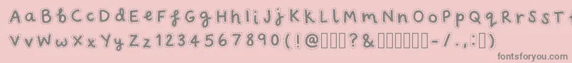 FairydustRegular Font – Gray Fonts on Pink Background