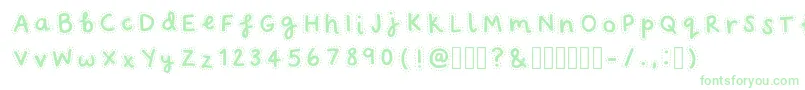 FairydustRegular Font – Green Fonts on White Background