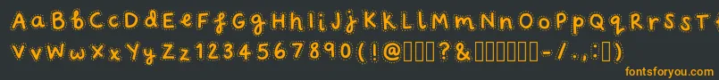 FairydustRegular Font – Orange Fonts on Black Background