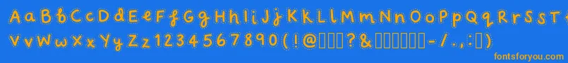 FairydustRegular Font – Orange Fonts on Blue Background