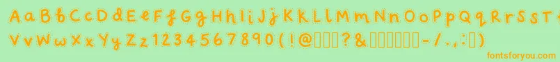 FairydustRegular Font – Orange Fonts on Green Background