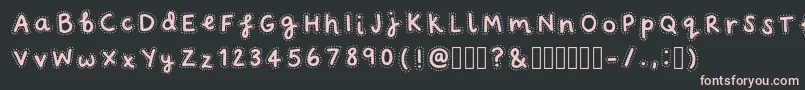 FairydustRegular Font – Pink Fonts on Black Background