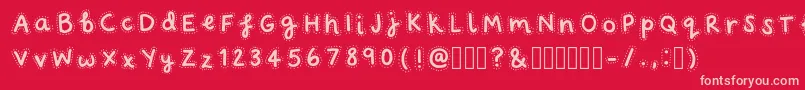 FairydustRegular Font – Pink Fonts on Red Background