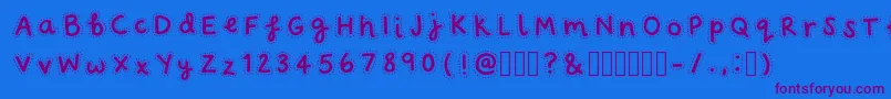 FairydustRegular Font – Purple Fonts on Blue Background
