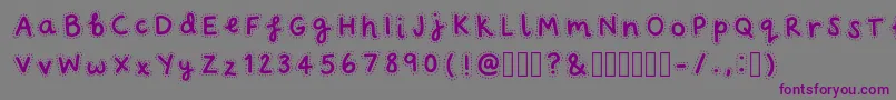 FairydustRegular Font – Purple Fonts on Gray Background