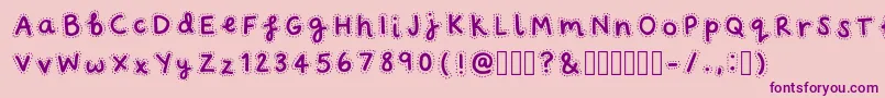 FairydustRegular Font – Purple Fonts on Pink Background