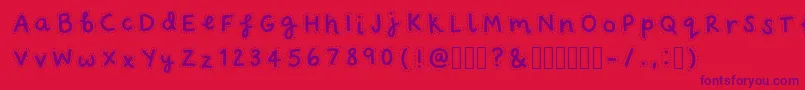 FairydustRegular Font – Purple Fonts on Red Background