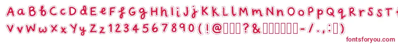 FairydustRegular Font – Red Fonts on White Background