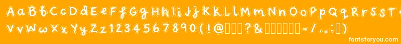 FairydustRegular Font – White Fonts on Orange Background