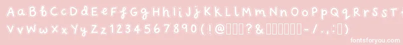 FairydustRegular Font – White Fonts on Pink Background