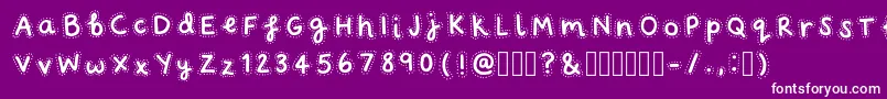 FairydustRegular Font – White Fonts on Purple Background