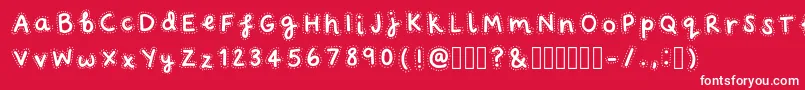 FairydustRegular Font – White Fonts on Red Background